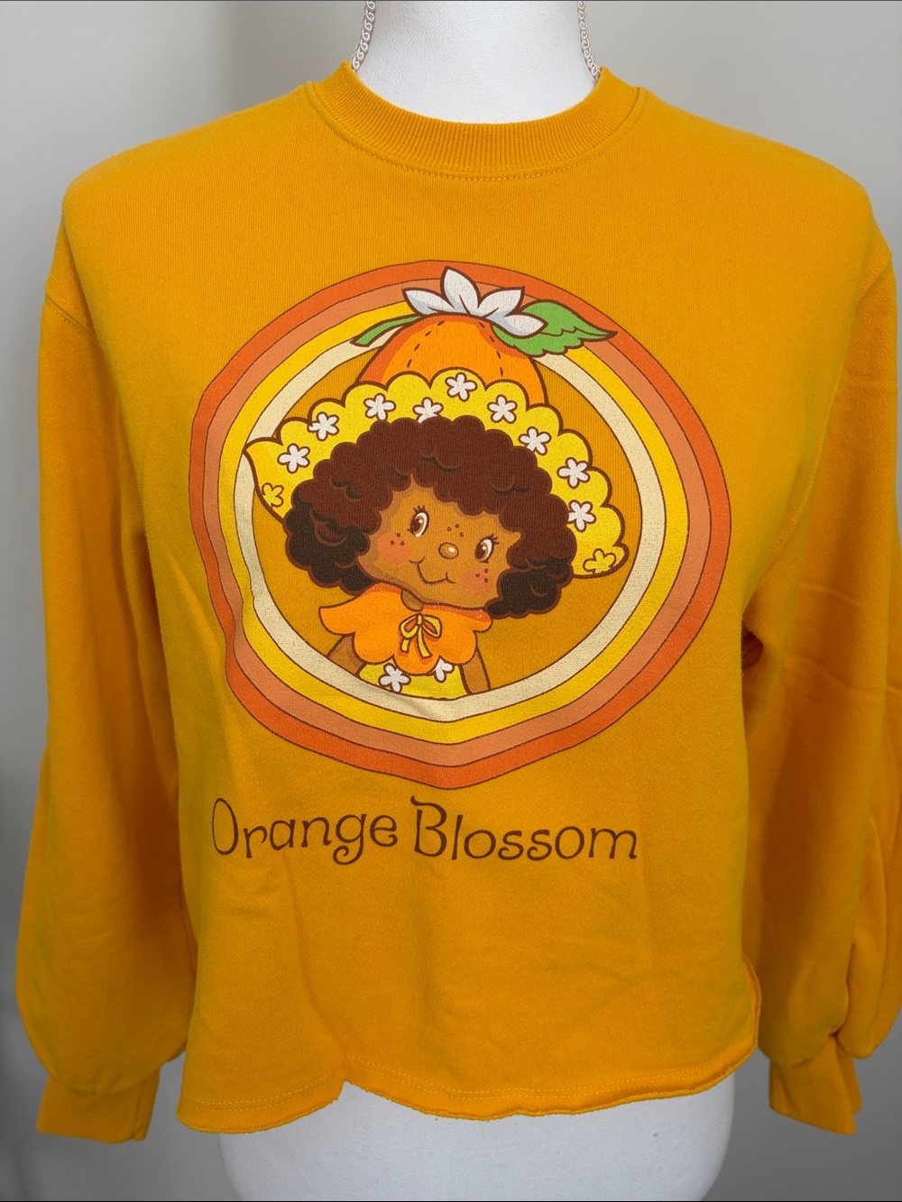 Orange Blossom Graphic Sweatshirt - Bright Orange